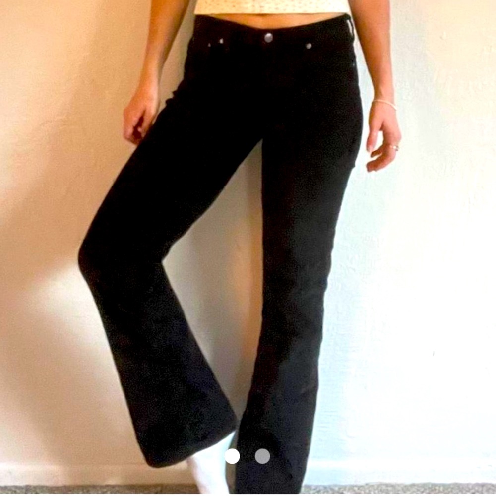 Jag low rise boot cut black corduroy jeans size 12 petite